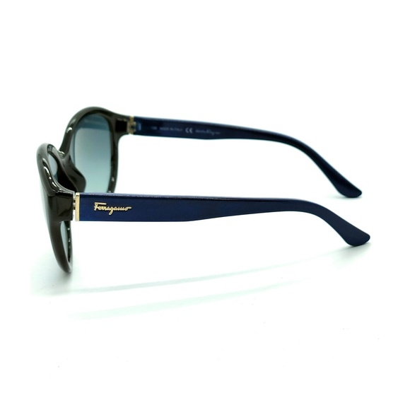 SALVATORE FERRAGAMO Sunglasses SF717S Unisex Black Oval cat eye